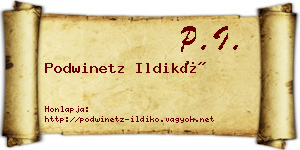 Podwinetz Ildikó névjegykártya